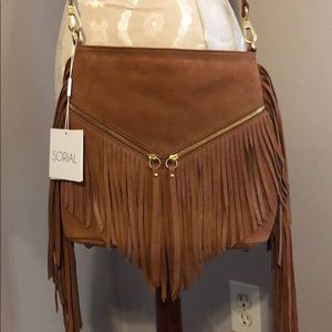 Sorial Carli Medium Crossbody in Saddle